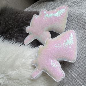 Pottery barn teen unicorn decorative pillow sequins 12x14in